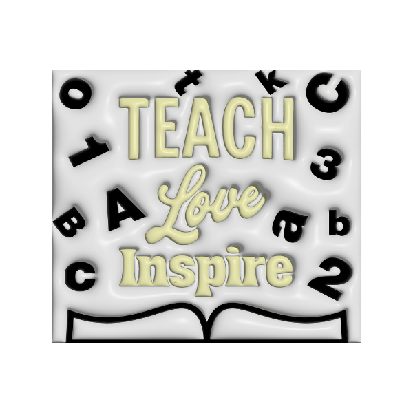 BOOK TEACH LOVE 3D INFLATABLE TUMBLE