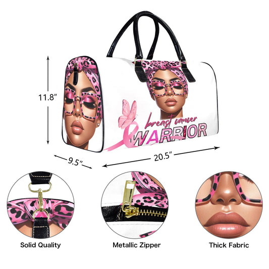 BREAST CANCER AWARENESS BLACK DUFFEL BAG