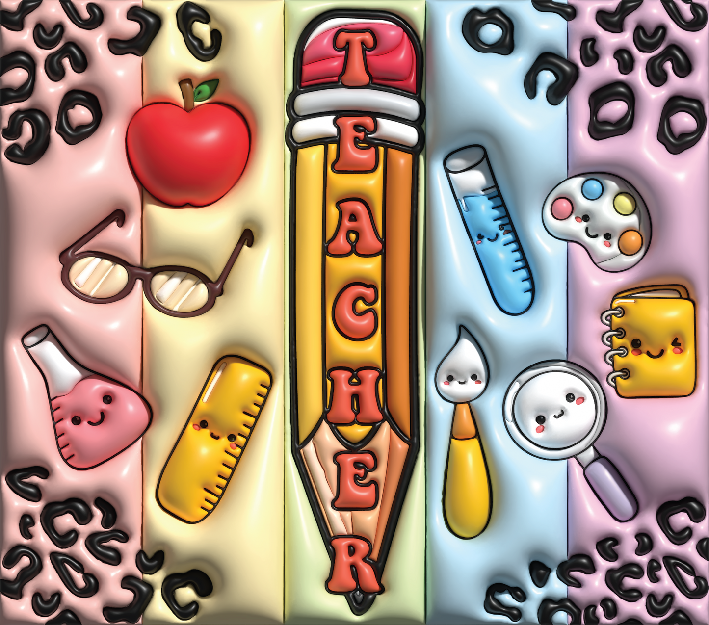 PENCIL LEOPARD 3D INFLATABLE TUMBLE