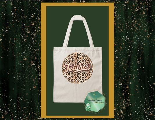 Leopard Teacher Tote Bag