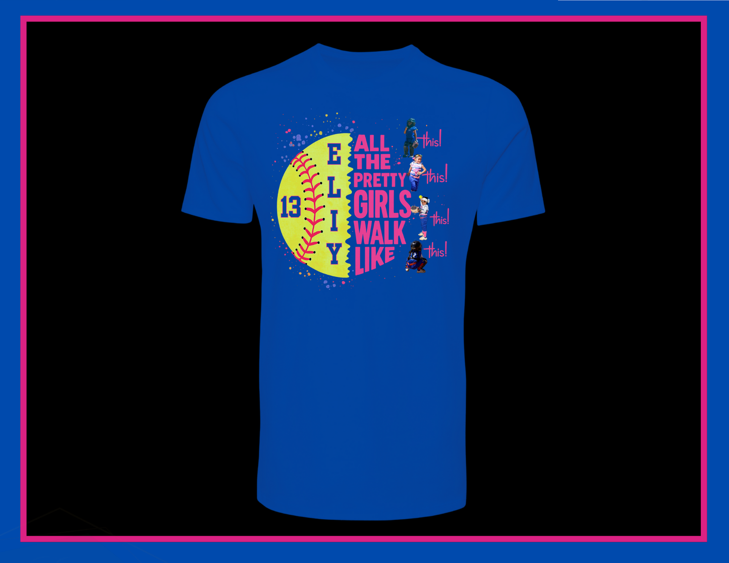 Blue Pretty Girls Walk