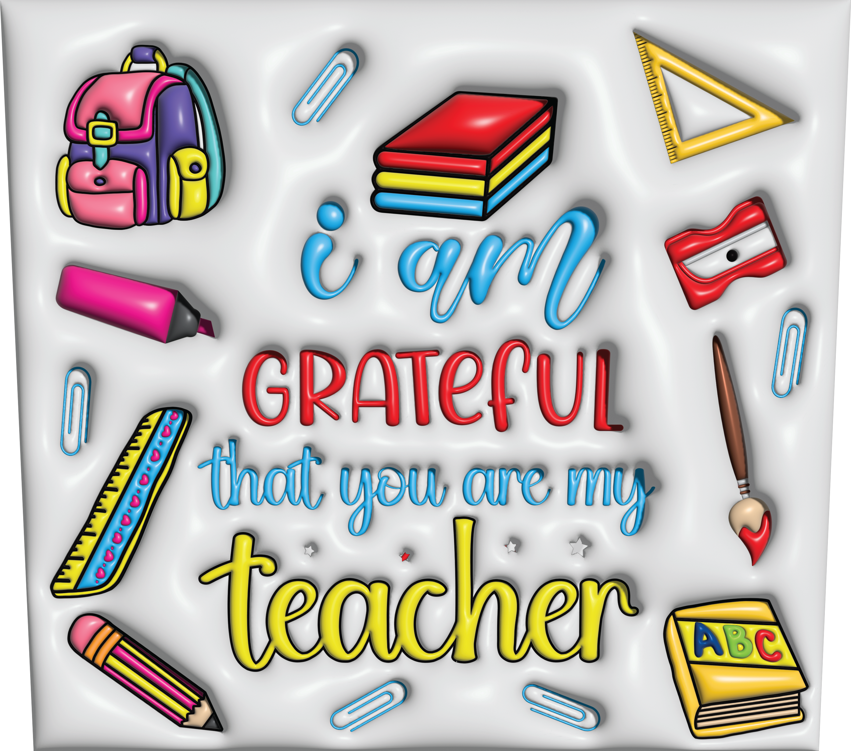 GRATEFUL TEACHER 3D INFLATABLE TUMBLE