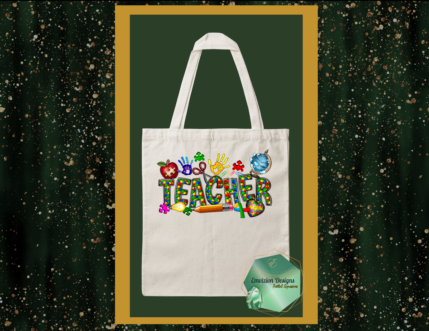 Autism Teacher Tote Bag