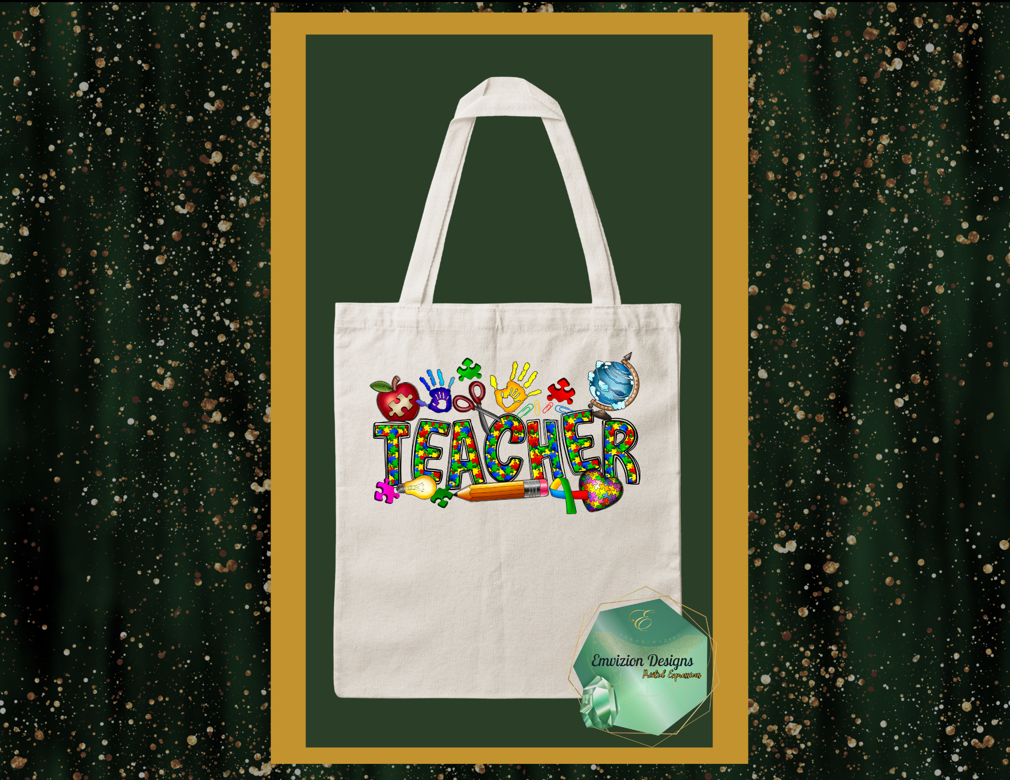 Autism Teacher Tote Bag
