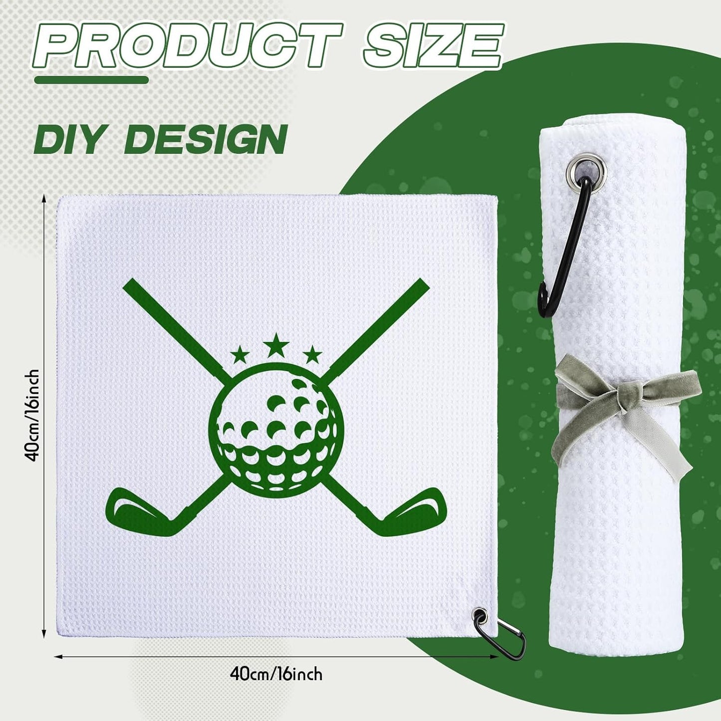 TRI-FOLD GOLF TOWEL WITH CLIP