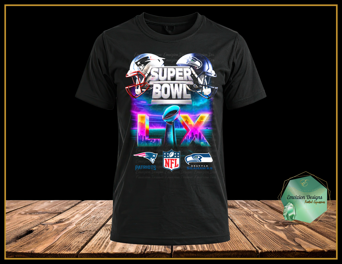 Glowing Seahawks Patriots Halftone