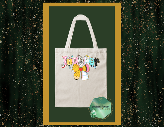 Teacher Coquette Tote Bag