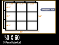 9-Panel Custom Photo Blanket 50×60