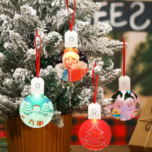 Acrylic LED Light Up Christmas Ornament