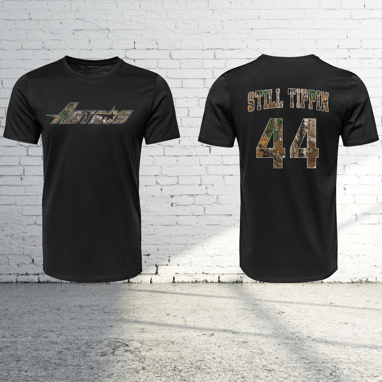 BLACK ASTROS CAMO TEE