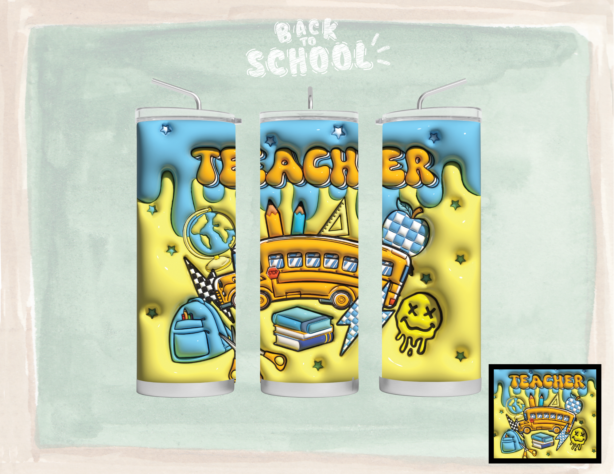 BUS DRIP 3D INFLATABLE TUMBLER