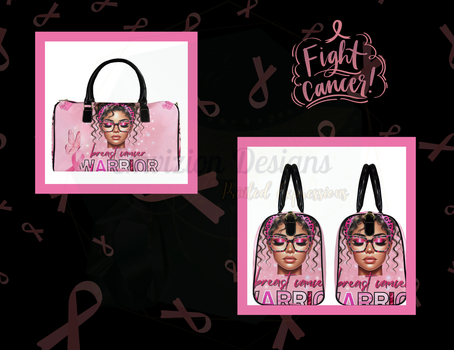 BREAST CANCER AWARENESS PINK DUFFEL BAG