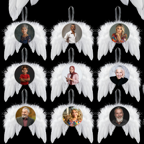 Christmas Angel Feather Wings Ornament