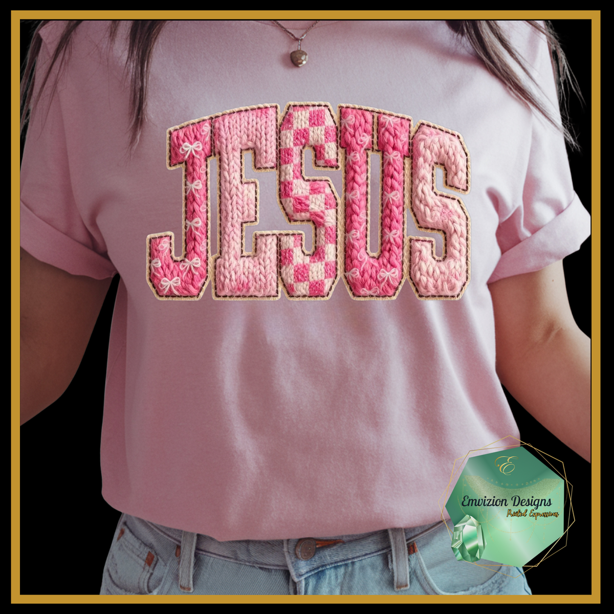 Jesus Gold Outline