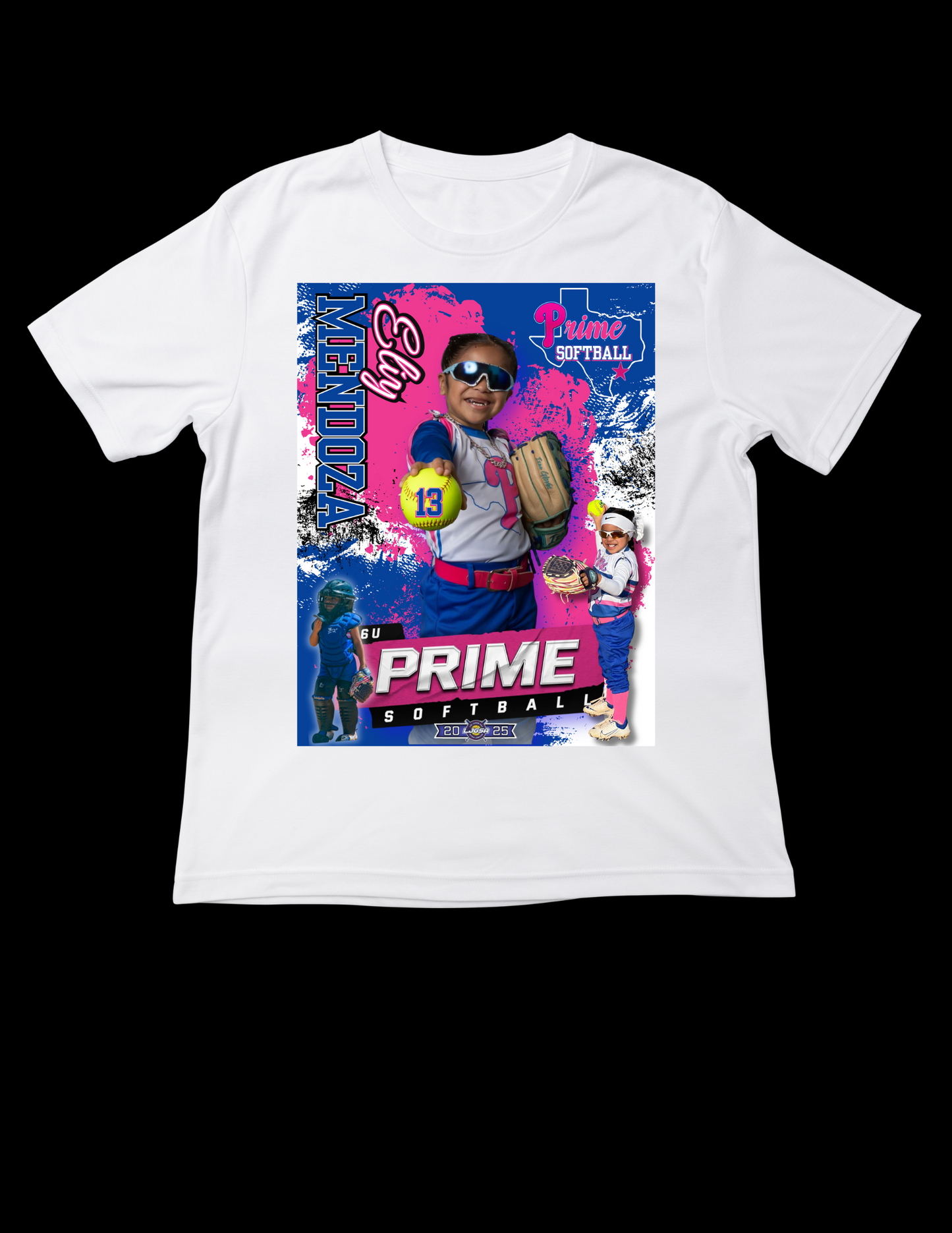 White Poster Style Tee