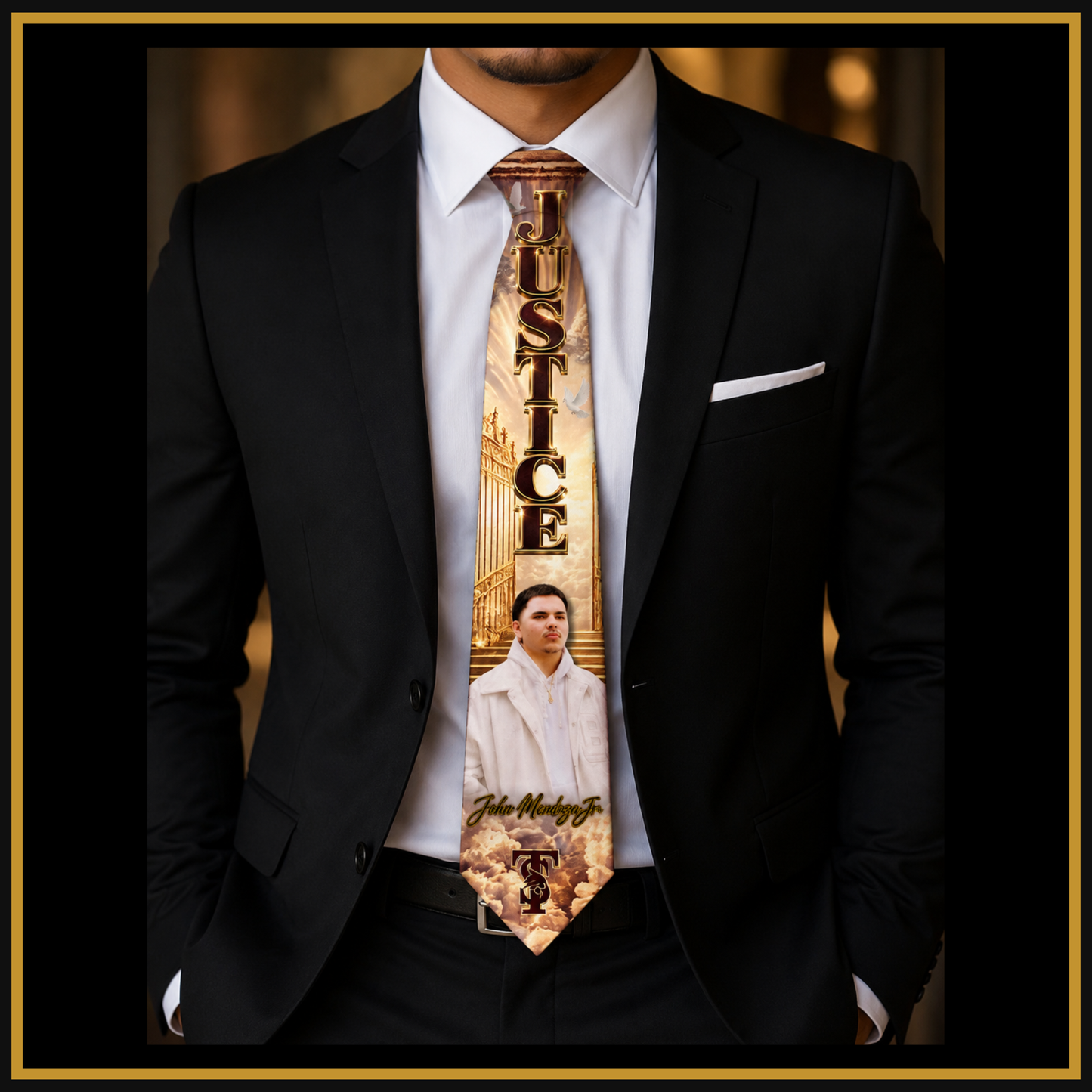 Justice for John Mendoza Jr. Memorial Neck Tie
