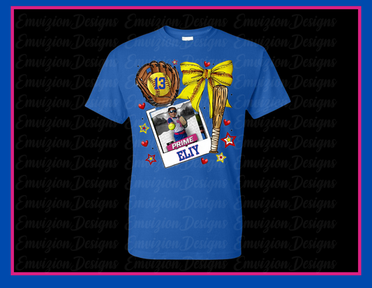 Blue Polaroid with Hearts