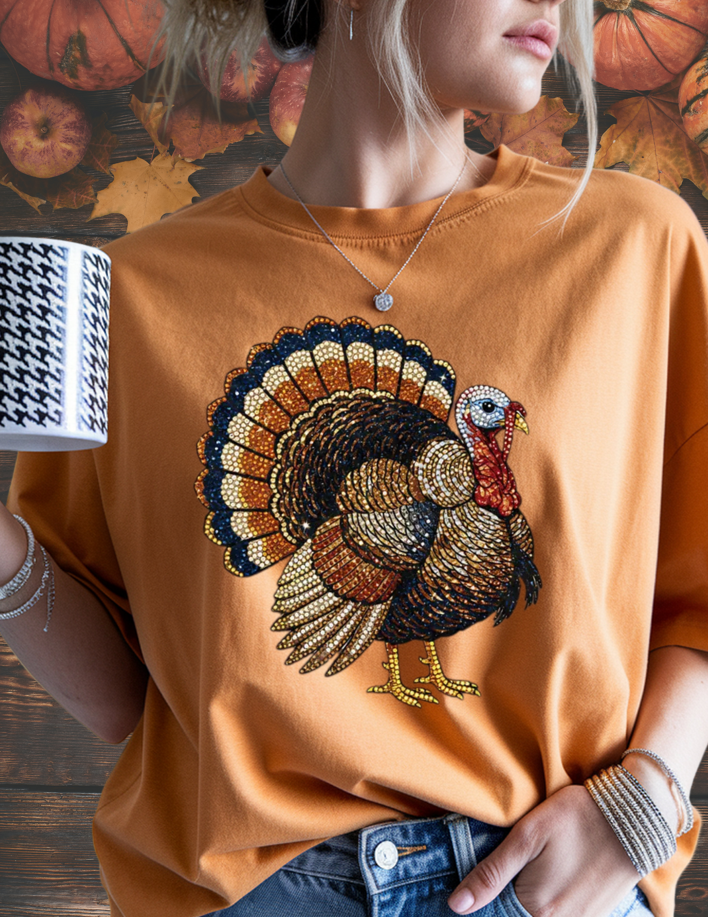 Rhinestone Turkey Tee