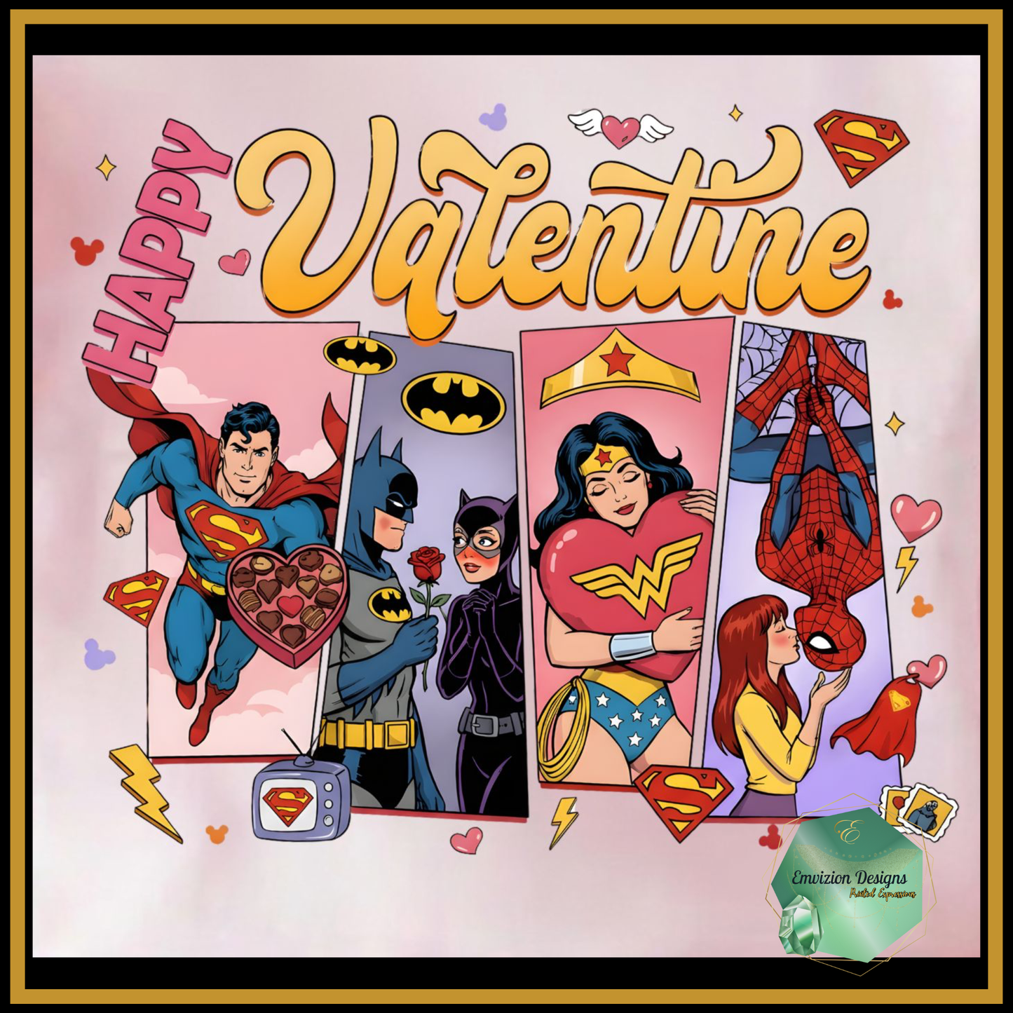 Superhero Happy Valentine's