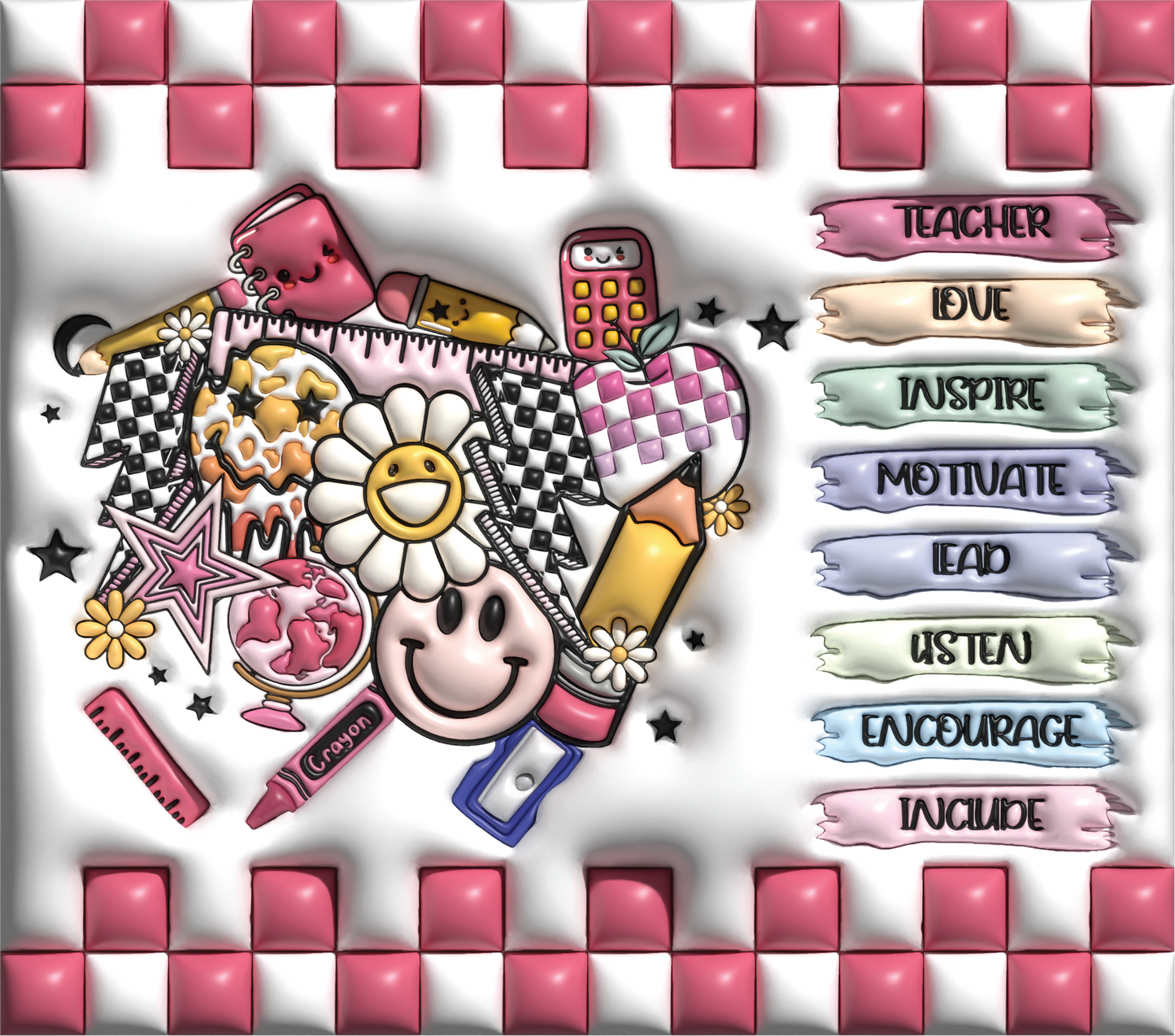 TEACH LOVE INSPIRE 3D INFLATABLE TUMBLE