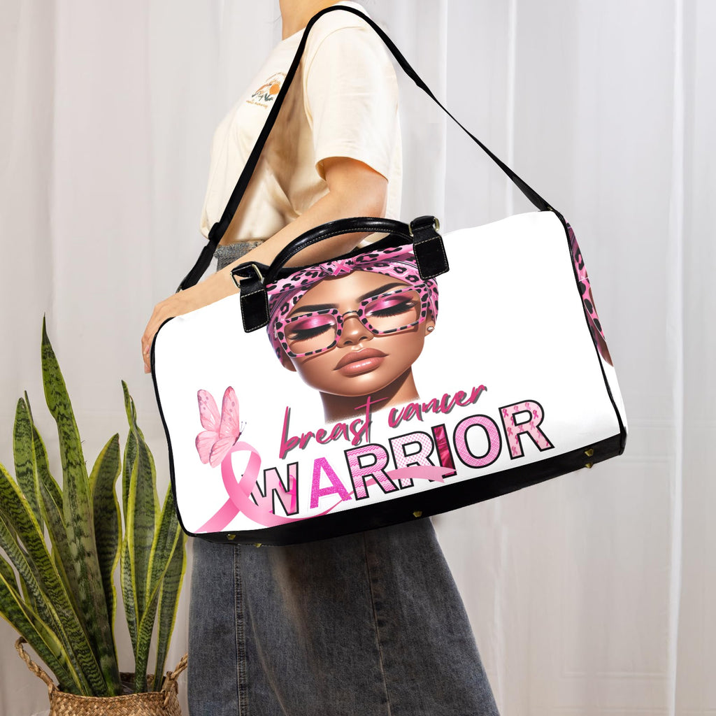 BREAST CANCER AWARENESS BLACK DUFFEL BAG