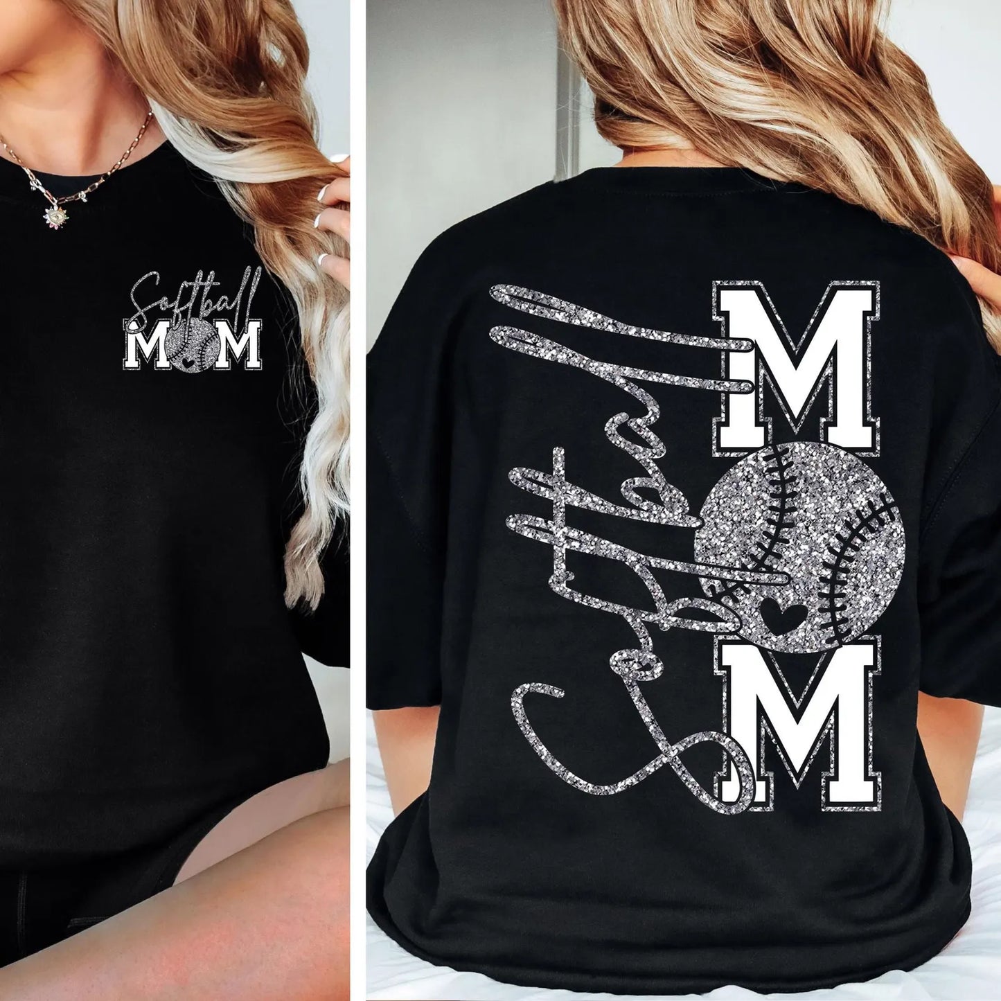 Glitter Softball Mom